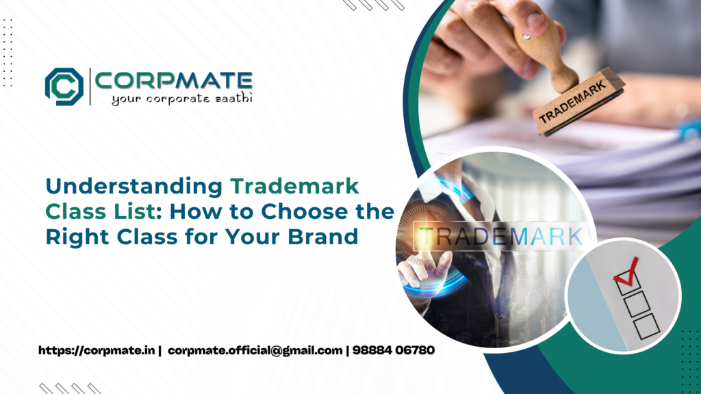 Trademark Class List